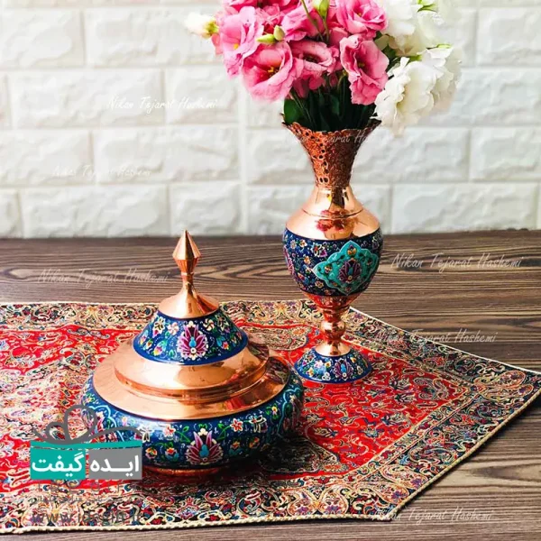 گلدان مس و پرداز - Image 5