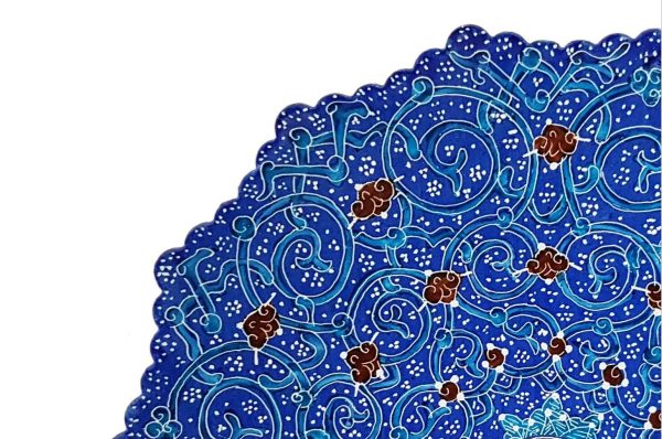 بشقاب میناکاری طرح ختایی - Image 4