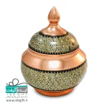 قندان مس و خاتم کاری