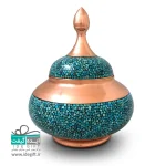 قندان مس و فیروزه کوبی - Image 4
