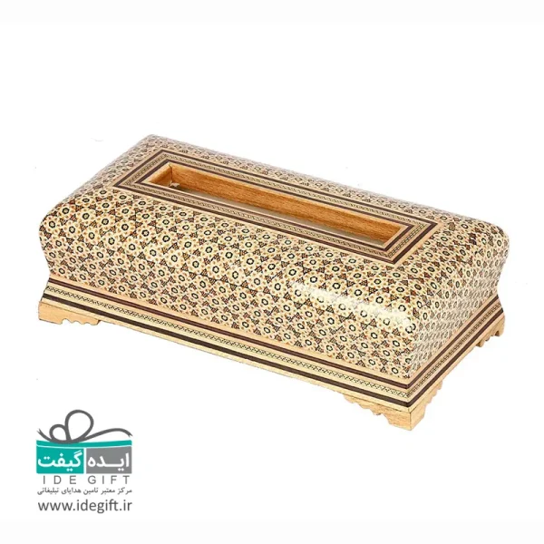 جعبه دستمال کاغذی خاتم کاری - Image 4
