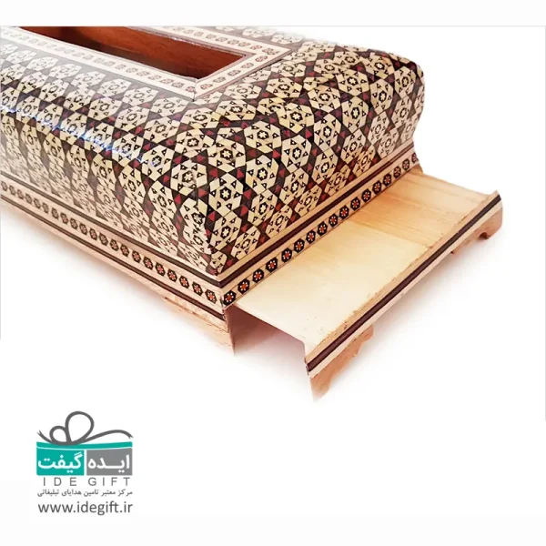 جعبه دستمال کاغذی خاتم کاری - Image 5