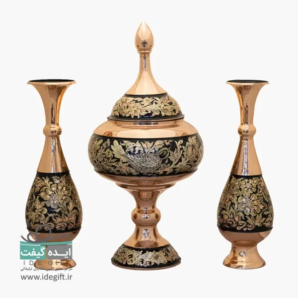 گلدان مس و الماس تراش