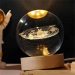 چراغ خواب مدل گوی کریستالی منظومه 3D - Image 6